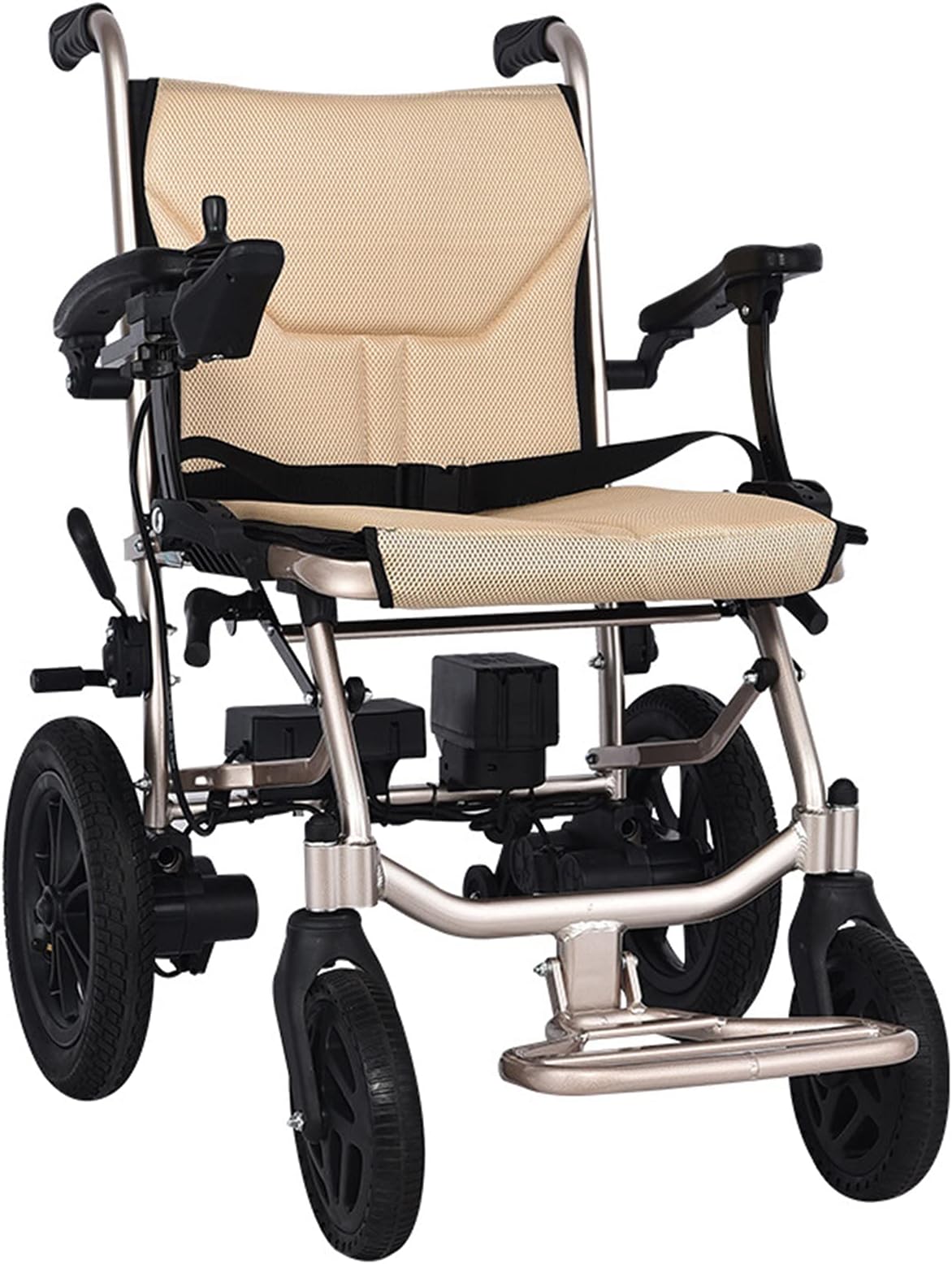 FC-LY Electric Wheelchairs for Adults, Portable Folding Carry Wheelchair, Lightweight Foldable Electric Wheelchair Only 14Kg, Durable Wheelchairs Suitable for Air Travel