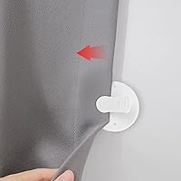 Vista 5 de 10 clips de cortina de ducha autoadhesivos, clips de cortina de ducha resistentes al viento, clips de protección, clips de abrazadera, clip