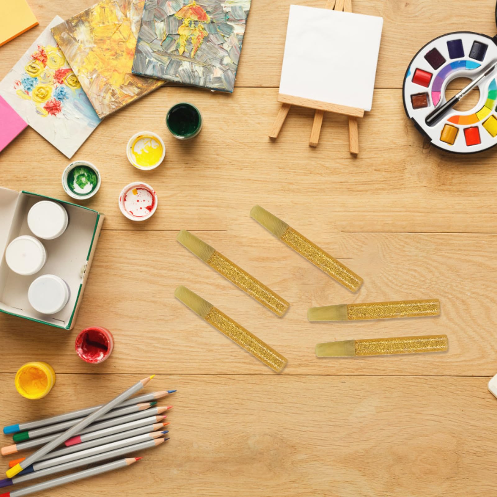 Gold Glitzerkleberstifte für Kinder 50 Stück für Bastelprojekte