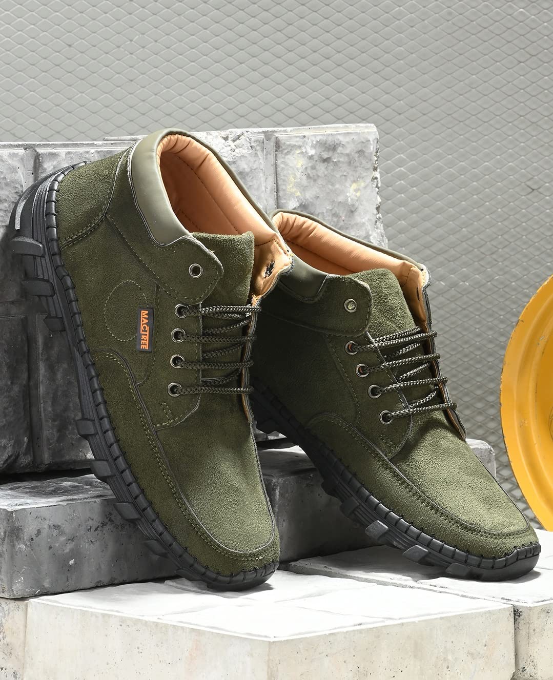 MACTREE Olive Suede Trekking Boot for Men - 42 1