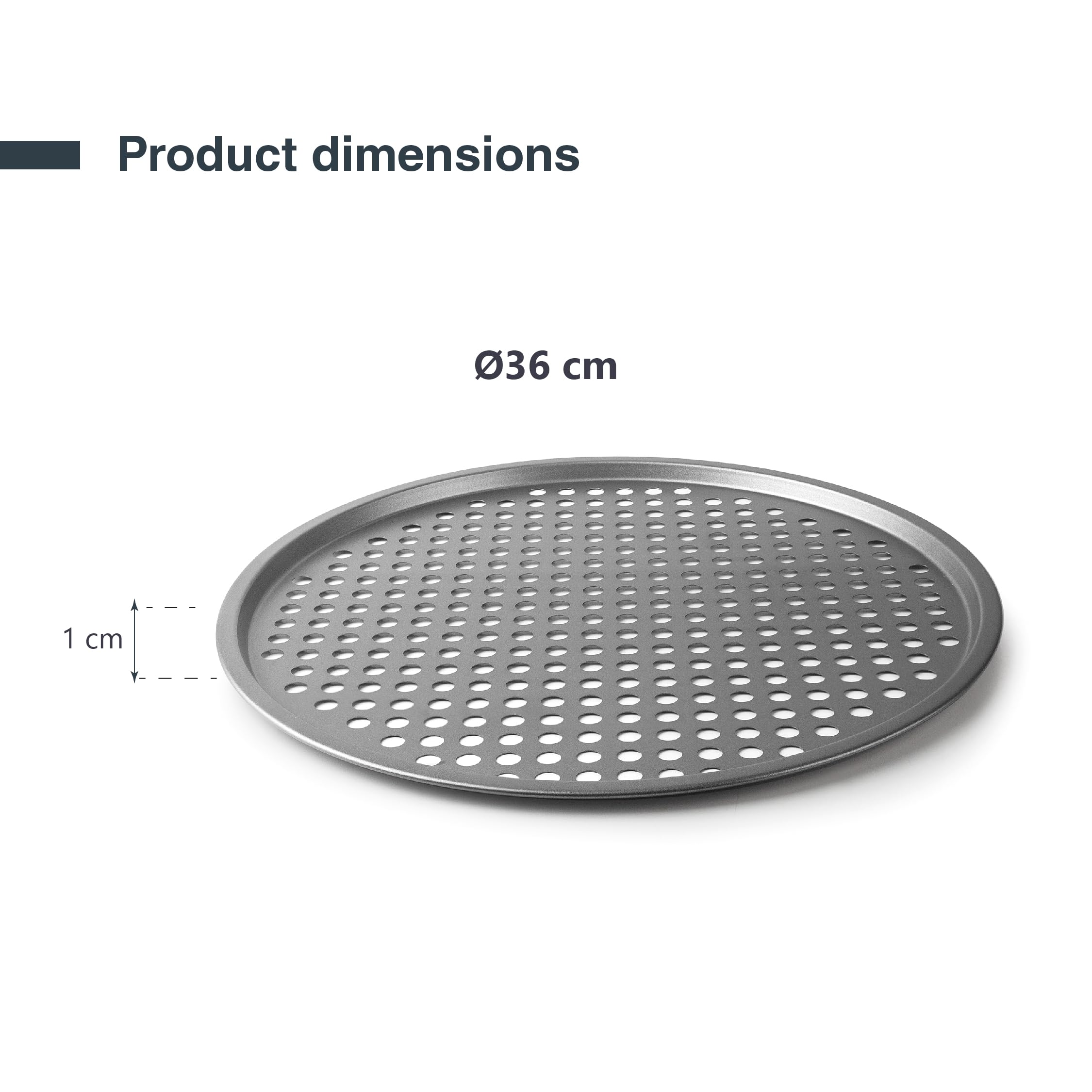 Lacor 68471 - Moule à pizza, plateau perforé à pizza, moisissure | Ustensile professionnel durable; conçu pour un rendement optimal y nettoyage rapide et facile au lave-vaisselle