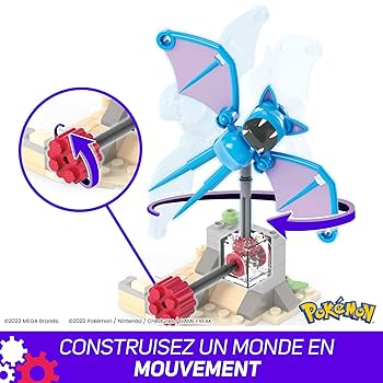 Coffret Construction Pokémon 61 Pièces Mega - Figurine Nosferapti Paysage Désertique