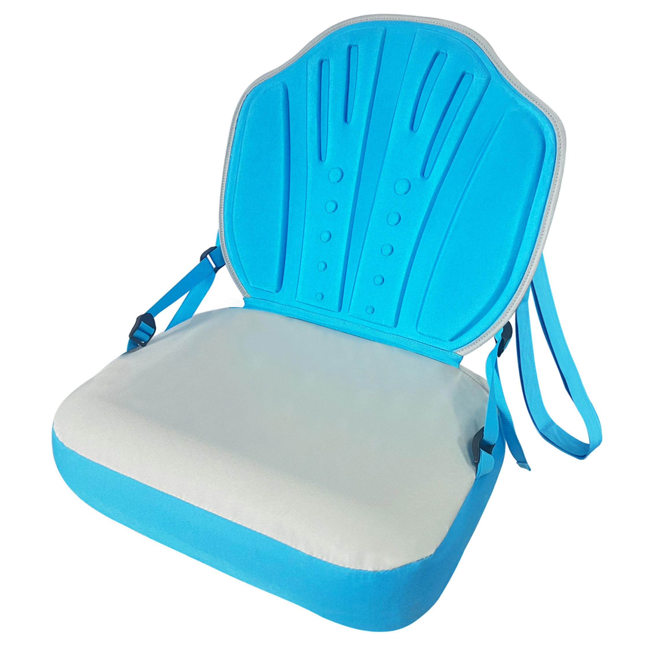 Siège de Paddleboard Gonflable, sièges de Kayak réglables avec Poche Rangement – ​​Bleu et Blanc – Planche Paddle pour Planches gonflables