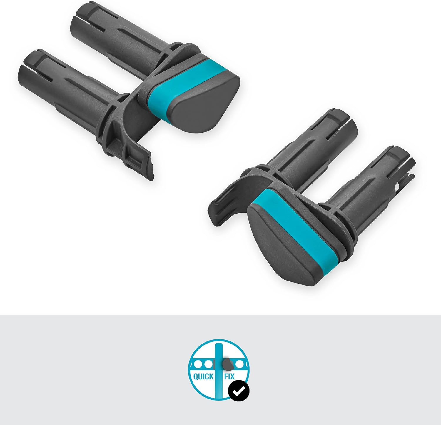 Gardena Handle Holder Flex: Tool Holder for Two Conventional Handles and Tools, Extension for Tool Rack Flex, can be Connected as Necessary, Made from Recycled Materials, 2 Units (3508-20)