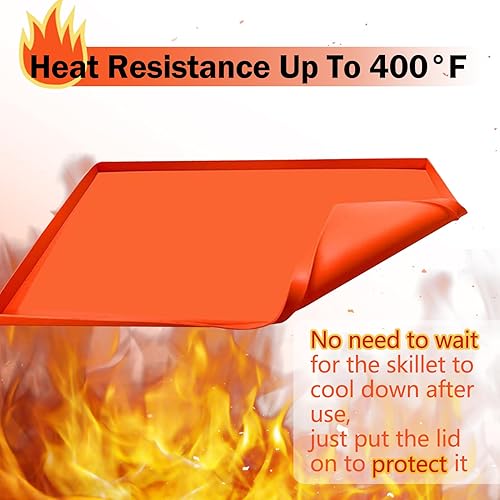 Miniatura 5 de Alfombrilla de silicona para Blackstone de 22 pulgadas, raspador de plancha resistente, accesorios de Blackstone, protector de grado alimenticio con