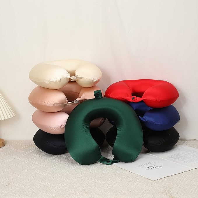 Almohada de viaje seda 22 momme antienvejecimiento miniatura 7