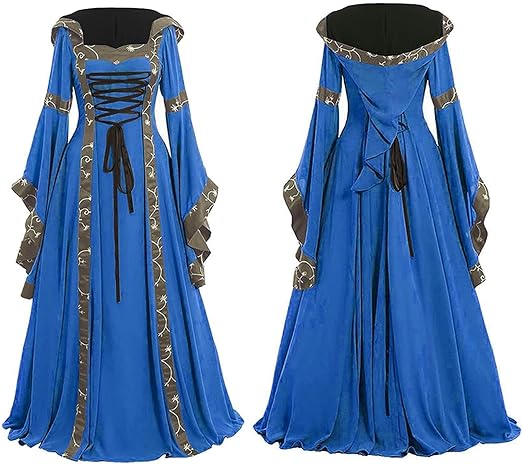 OIOLOYJM Renaissance Costume Women Medieval Sexy Plus Size Witch Vampire Gothic Halloween Costumes Woman 2025 Clothes Dresses