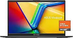 ASUS Notebook Vivobook Go de 15,6 polegadas FHD fino, processador AMD Ryzen 3 7320U Quad Core, 8 GB DDR5 RAM, SSD de 128 GB, Windows 11 Home, carregamento rápido, capa para webcam, durabilidade de