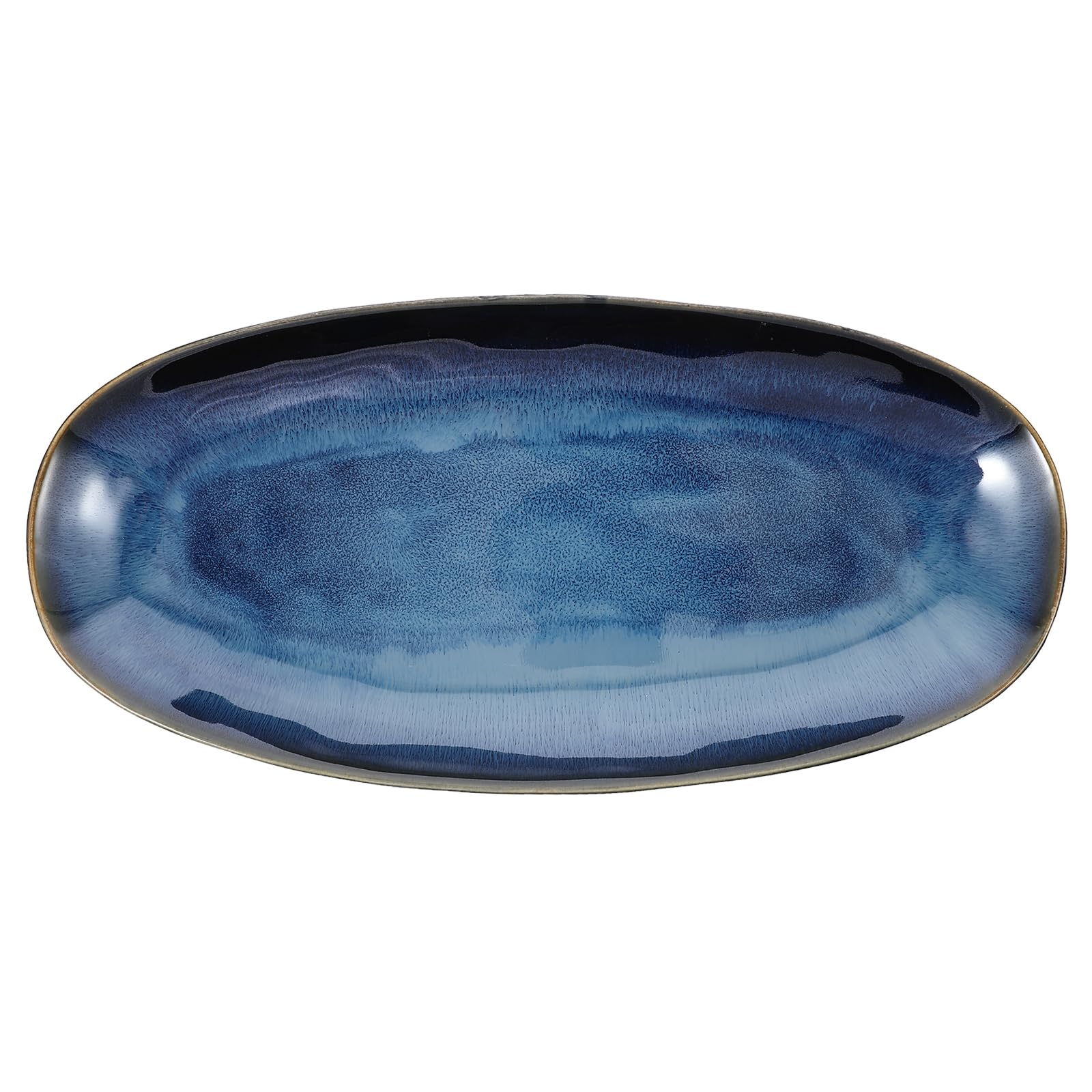 STOBAZA Piatto per sushi, ovale, 34 x 16 cm, per pesce, frutta, snack, antipasti e salse, per casa, ristorante e hotel, 1 pezzo