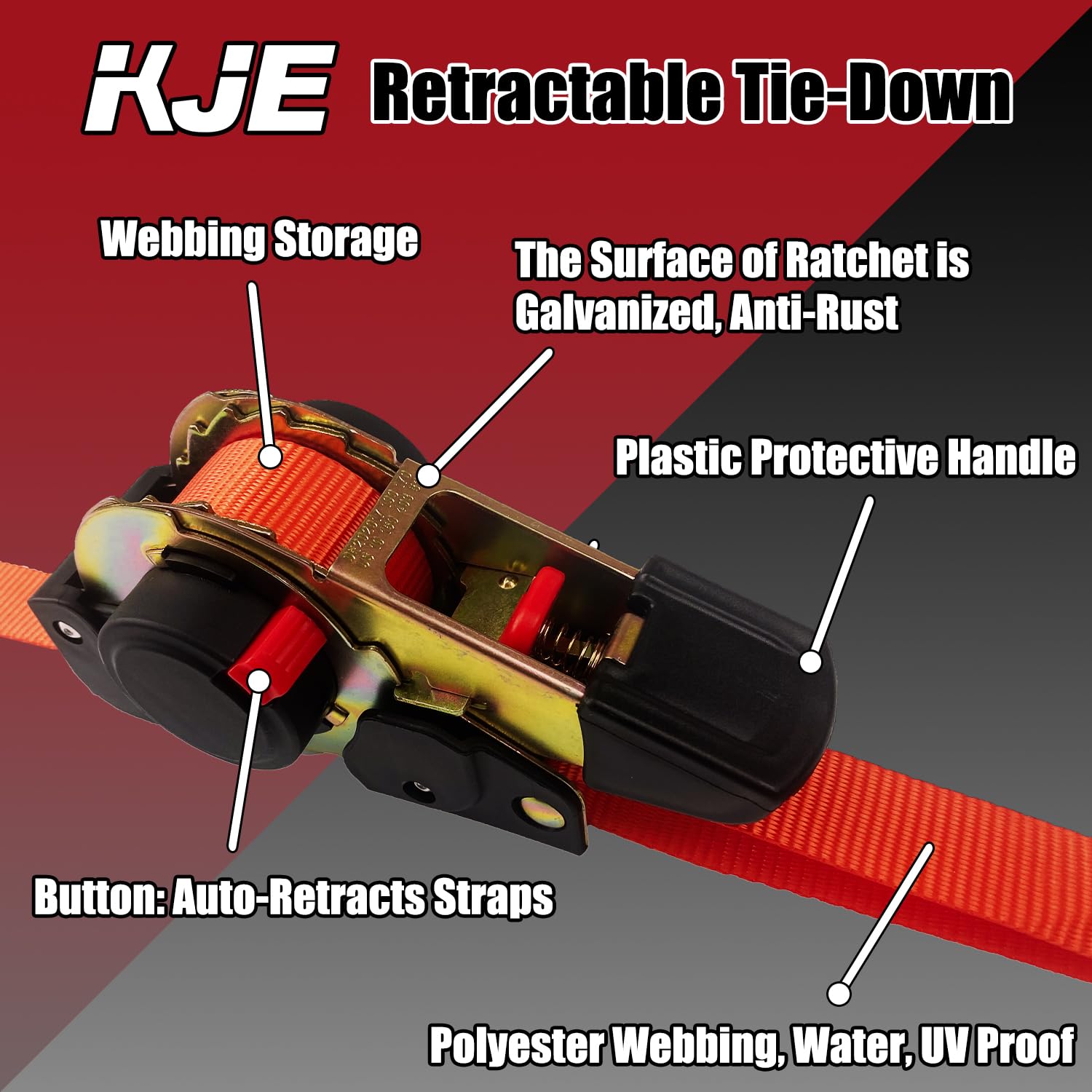 1inch Wholesale Ratchet Straps Retractable Ratchet Tie Down Straps For Truck - Ratchet Strap And