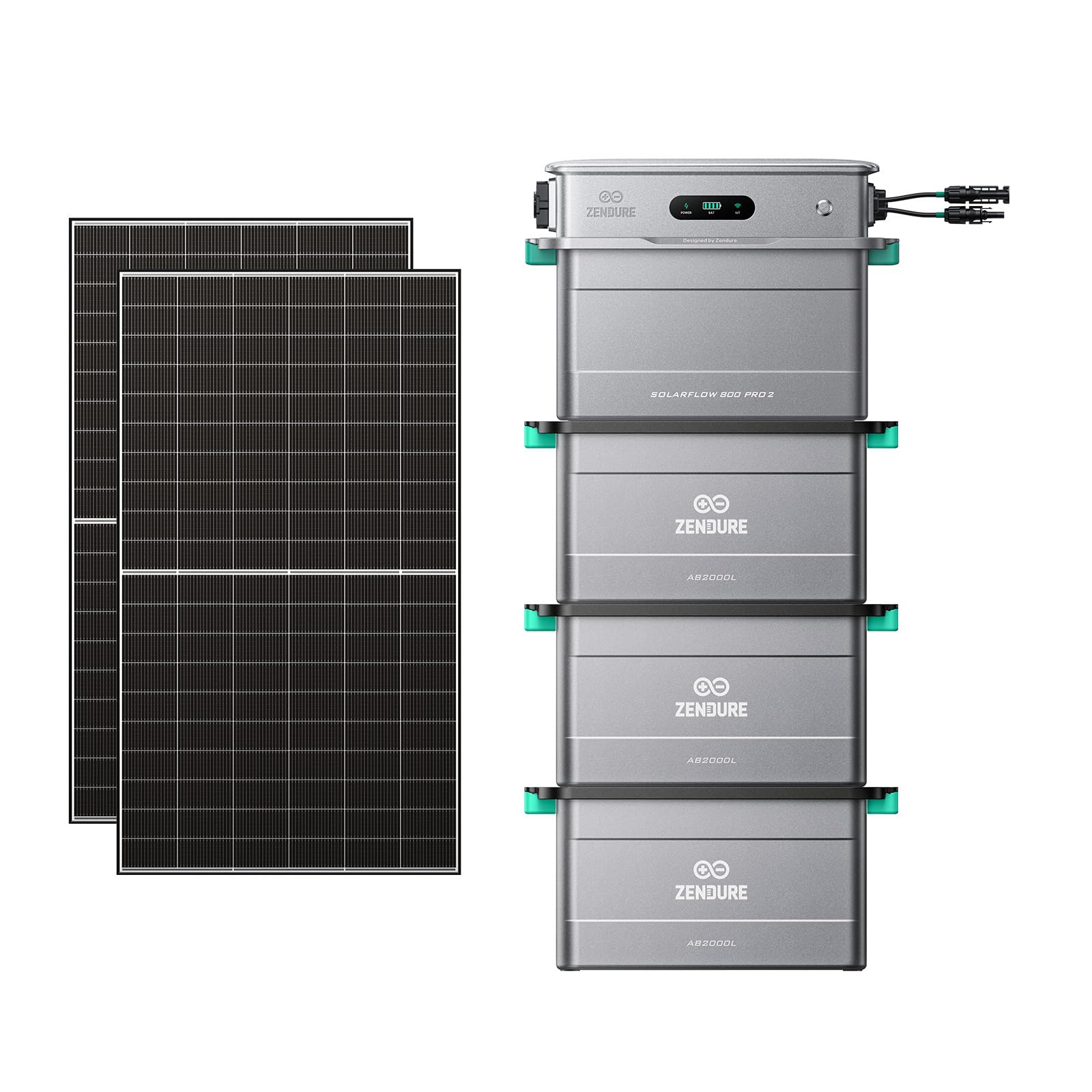 Zendure SF800 Pro 2 Balkonkraftwerk + 3 AB2000L Akkus + 2 515W Solarpanels