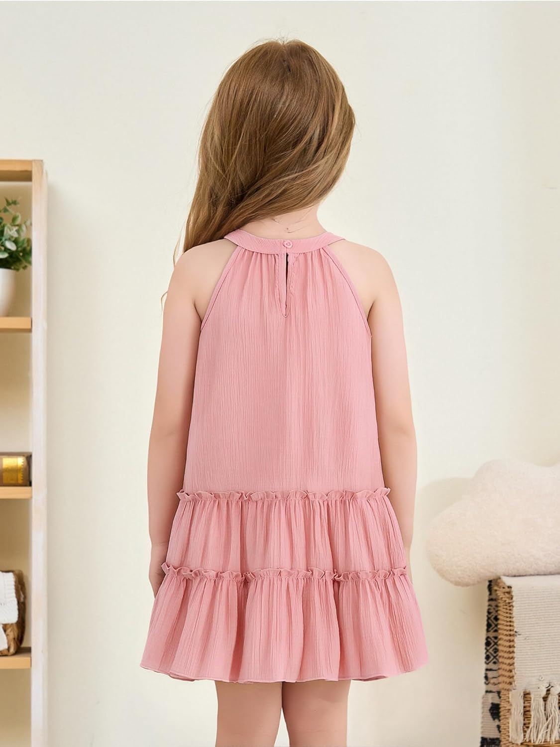 Baby Girls Spring Summer Dresses Outfits Little Girl Dress Casual Halter Neck Sleeveless Sundress for Kids 12M-8Y - Image 5