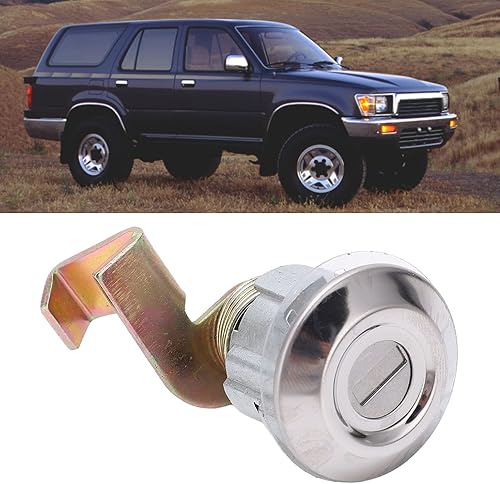 Miniatura 4 de Acouto Tapa de combustible Puerta Cerradura de gas para Pickup MK3 19891997 Tapa de combustible Puerta Cerradura de gas con 2 llaves 69511 32010