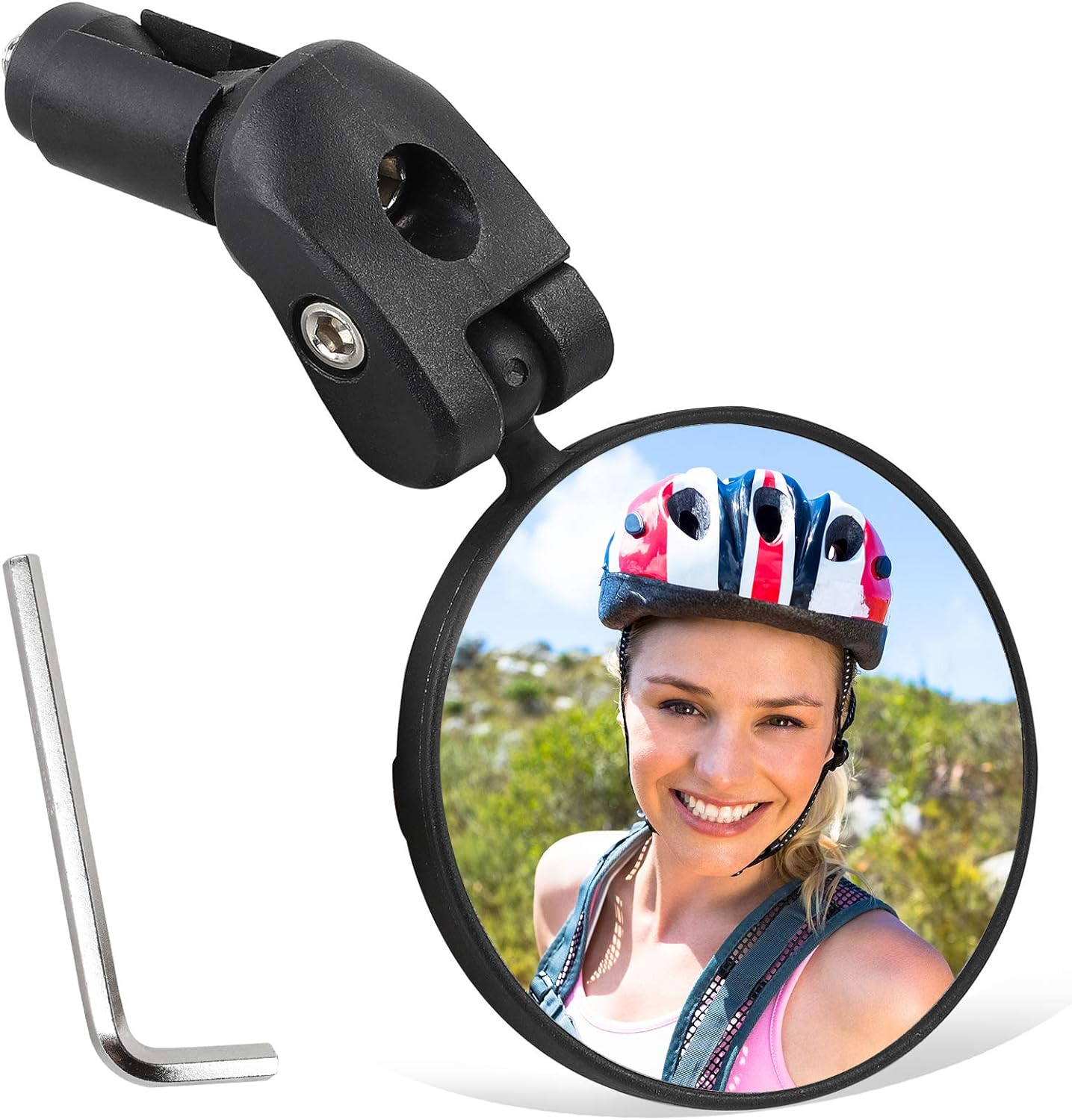 West Biking Bar End Bike Mirror, 360°Rotation Adjustable Bicycle Convex