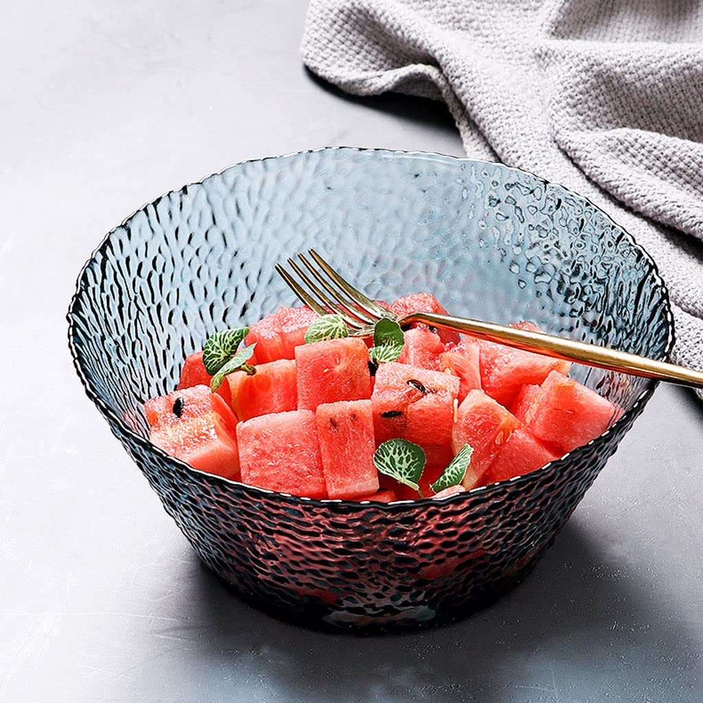 Saladier Nordic Light Luxe Fruits et Légumes Dessert Bol Maison Mignon Soupe Bol Cristal Transparent Saladier Bol(E2pc)
