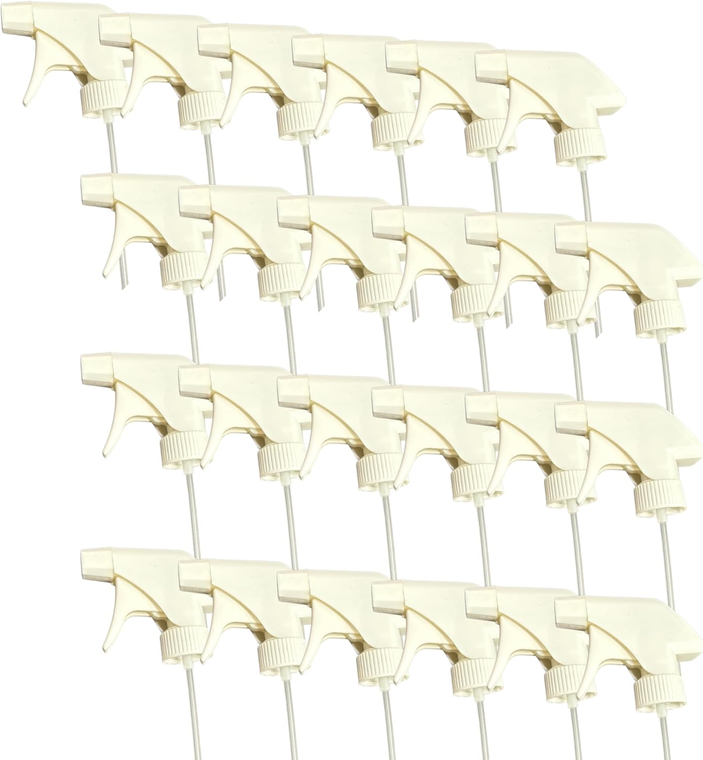 Replacement Trigger Spray Nozzles– Heavy-Duty Sprayer Heads for 16oz/32oz Bottles | 10" Dip Tube | Leak-Resistant, Adjustable Nozzle | Ideal for Cleaning, Gardening, Hair, and DIY Use (24 Pack)