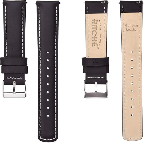 Miniatura 5 de Ritche - Correa de reloj de cuero de liberación rápida, 18, 19, 20, 21, 22, 23 y 24mm