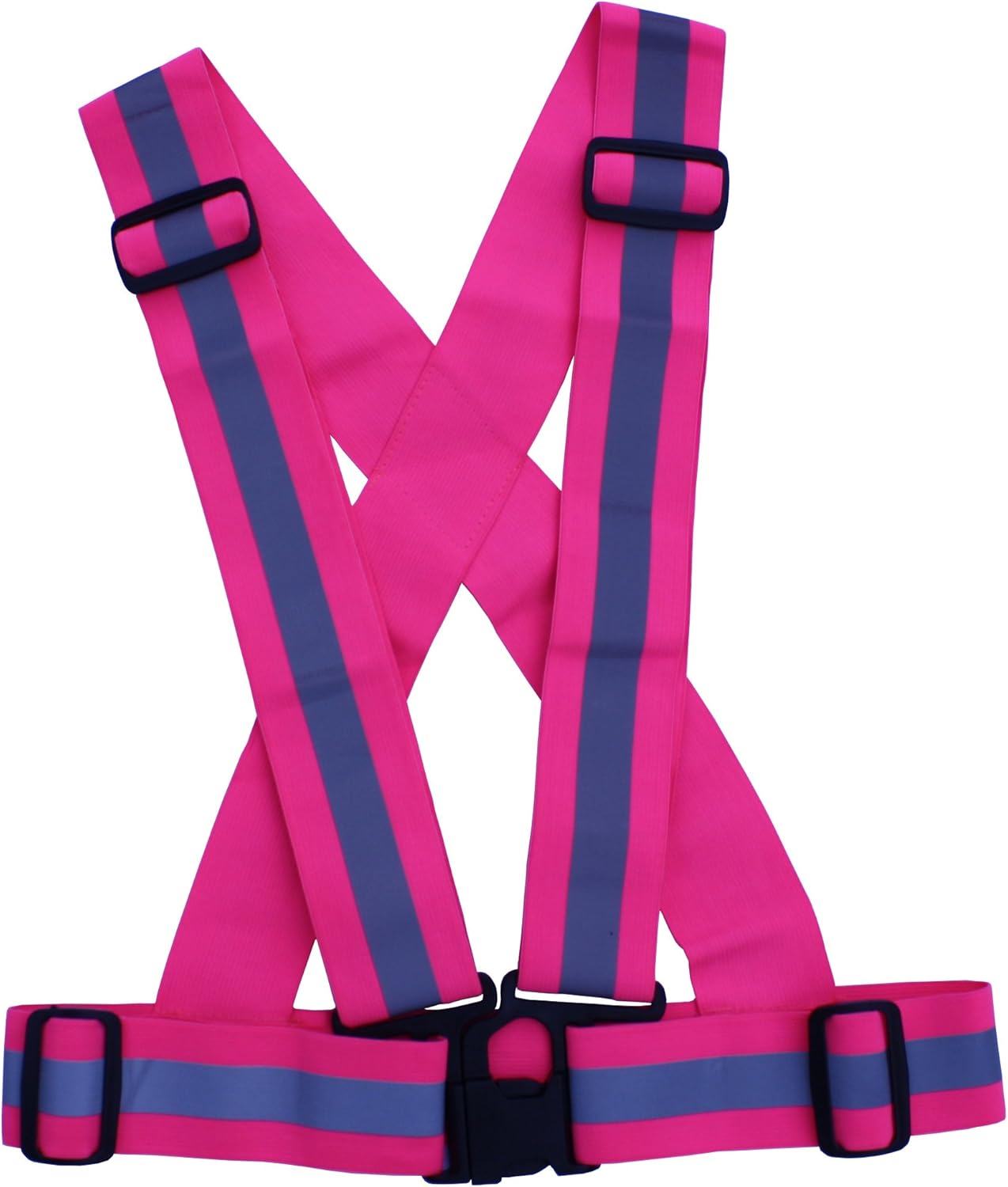 High Visibility Elastic Reflective Safety Vest Harness Jogging Strap