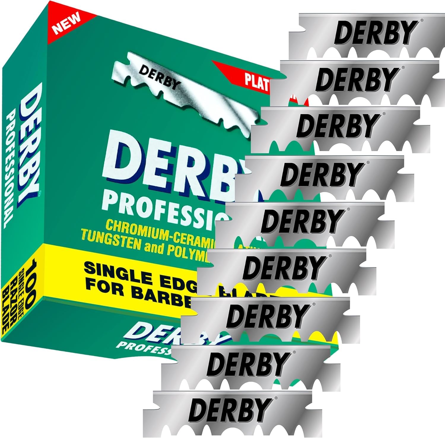 Derby Hojas de afeitar profesionales, filo único 600 unidades (Paquete de 1)