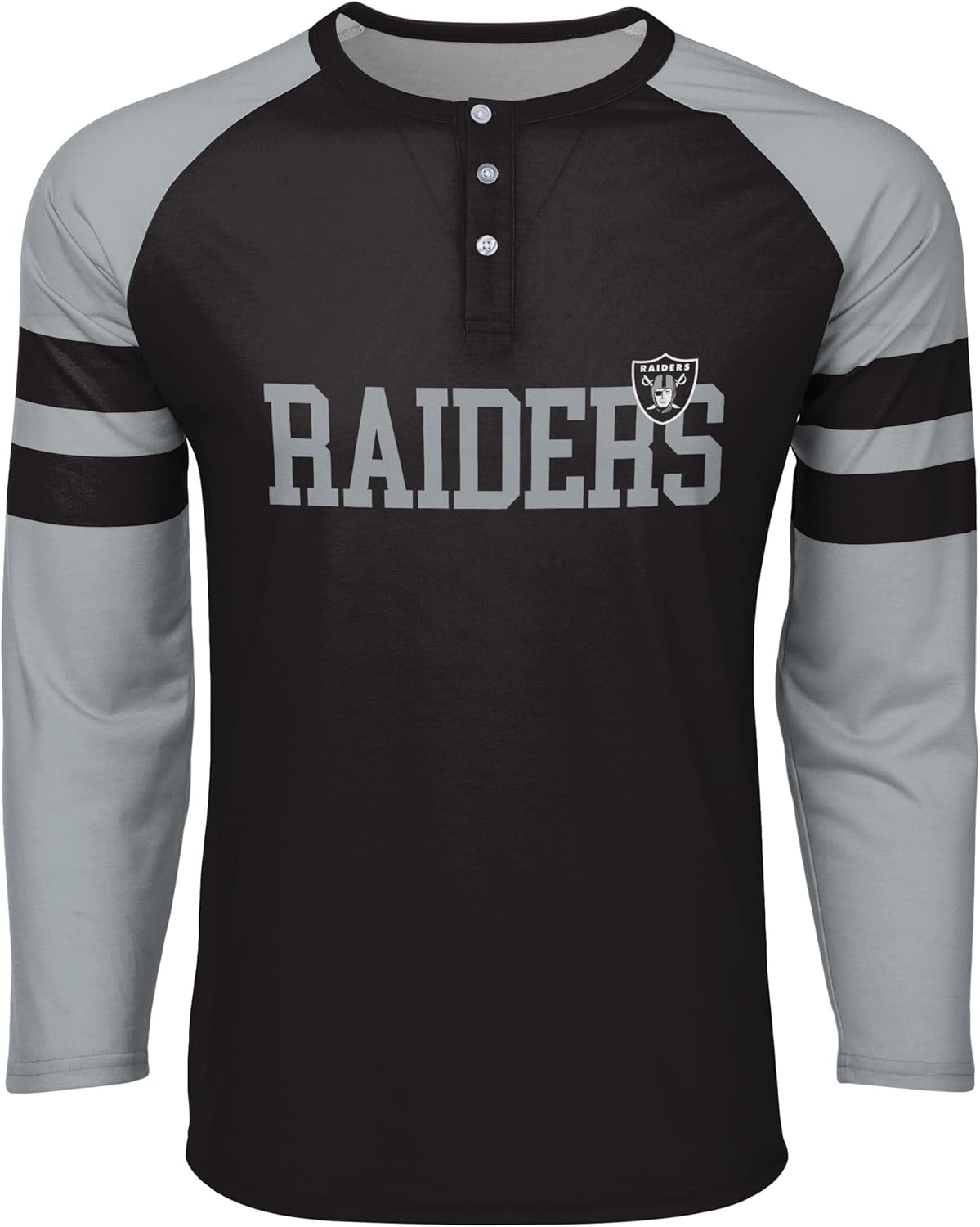 FOCO Men's NFL Team Logo Shirt Long Sleeve Henley