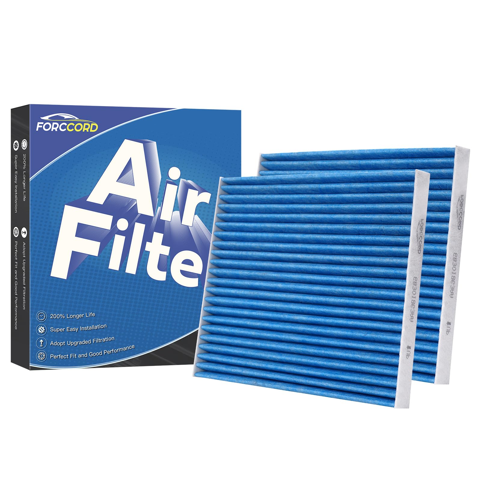 2-Pack Cabin Air Filters for Jeep Gladiator 20-26 V6 3.6L