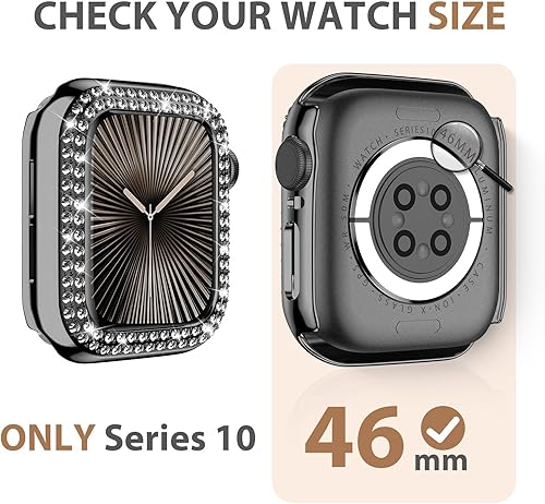 Vista 3 de DABAOZA Compatible con Apple Watch Bumper de 1.812 pulgadas, funda brillante para iWatch Series 11, 10, 9, 8, 7, 6, SE, 5, 4, 3, 2, 1 Ultra 3, 2, 1