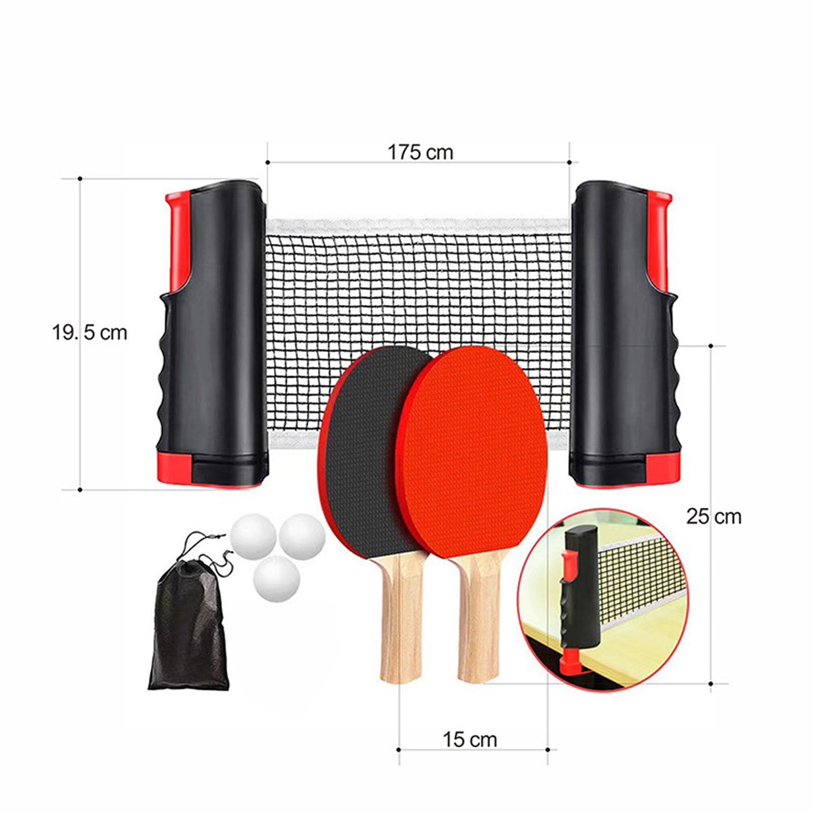 Racchette Ping Pong Con Rete Ping Pong Da Tavolo Retrattile, Interni Ed Esterni