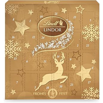 Lindt Chocolate LINDOR Mini Advent Calendar 2025 109 g 24 Delicately Melting LINDOR Baubles Festive Chocolate Gift for Advent Season