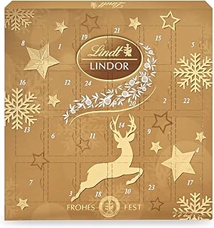 Lindt Schokolade | LINDOR Mini Adventskalender 2025 | 109 g | 24 zartschmelzende LINDOR Kugeln | festliches Schokoladen-Geschenk zur Adventszeit