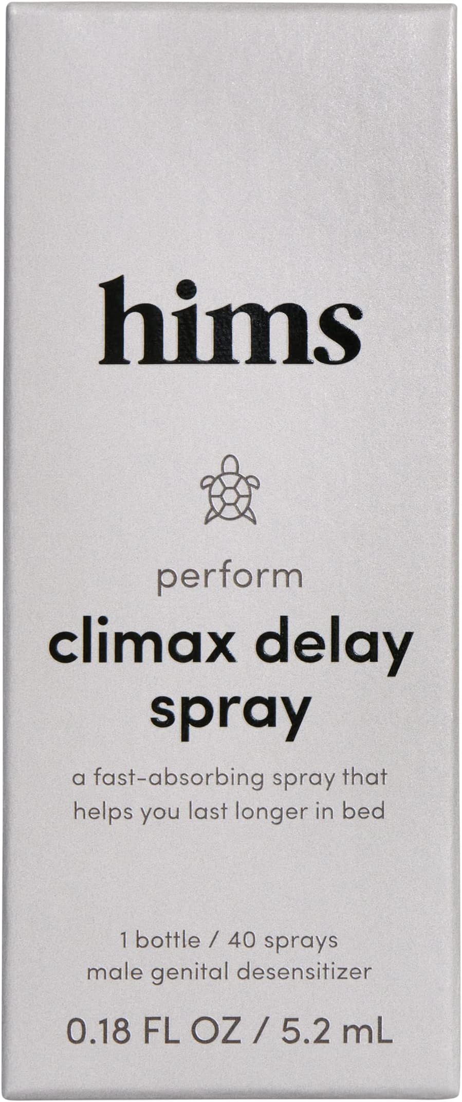 HIMS Fast Absorbing Climax Control delay Spray for Men with lidocaine to Reduce Sensitivity and Last Longer in Bed for 1 Hour to 3 Hours, 1 Count - .18 fl oz