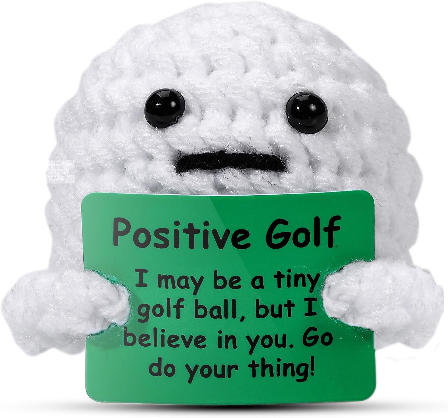 AICase Golf Gifts Accessories for Men Valentines Day Funny Positive Golf Ball Crochet Gag Gift Ideas, Emotional Support for Him Women Golfers Tournament Dad Mom Fathers Birthday Christmas Stuff