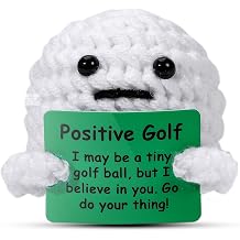 AICase Funny Golf Gifts for Men Him Golfing Accessories Gag Gift Women Dad | Positive Crochet Golf Ball Gift for Golfers, Husband Boyfriend Mom Boss Day Birthday Christmas Essentials Things Stuff Decor