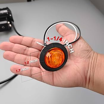 TecNiq Amber LED Clearance Side Marker Light - 1x4 For Camper Trailer Truck USA Made