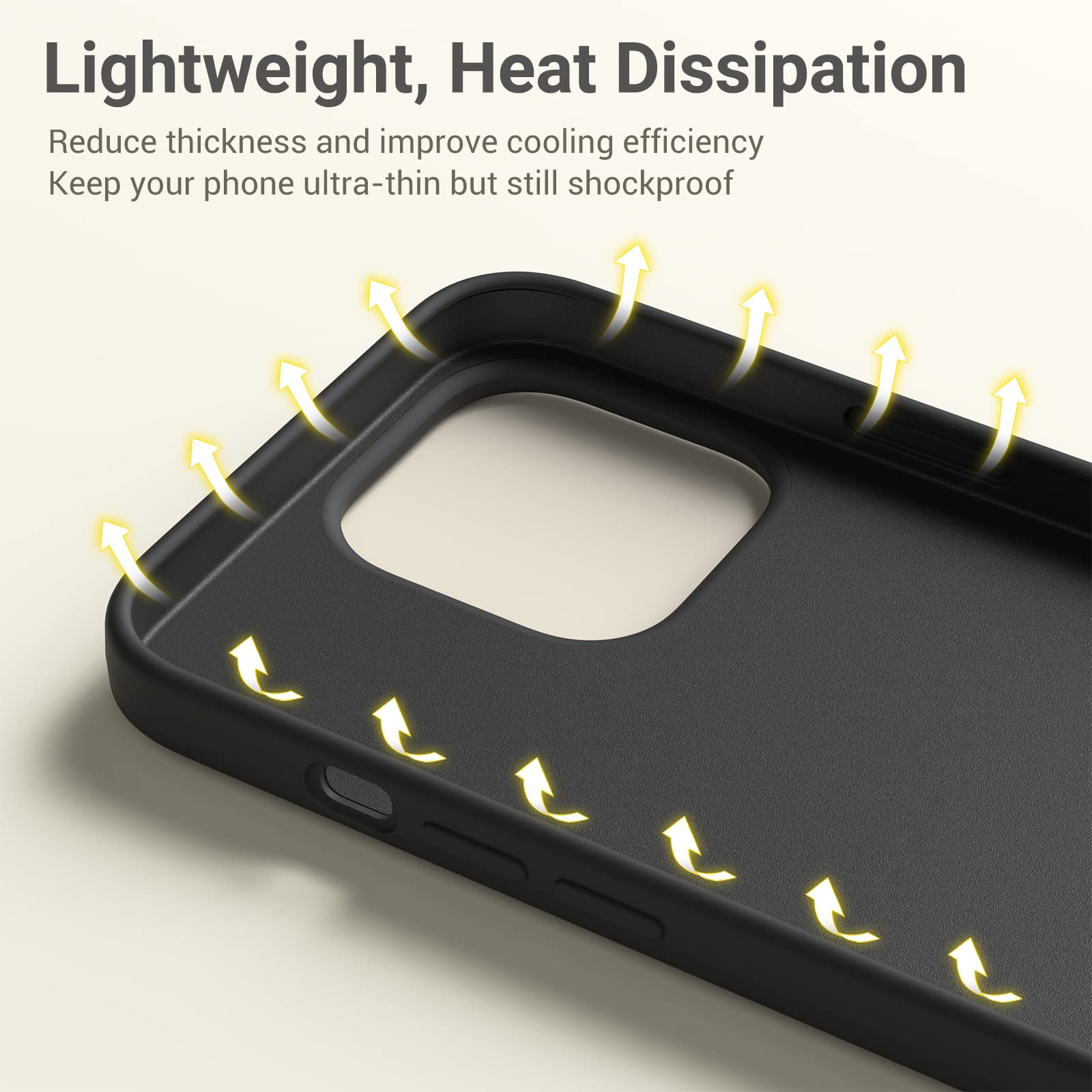 Cover in silicone per iPhone 13 con protezione per la fotocamera - Compatibile con MagSafe