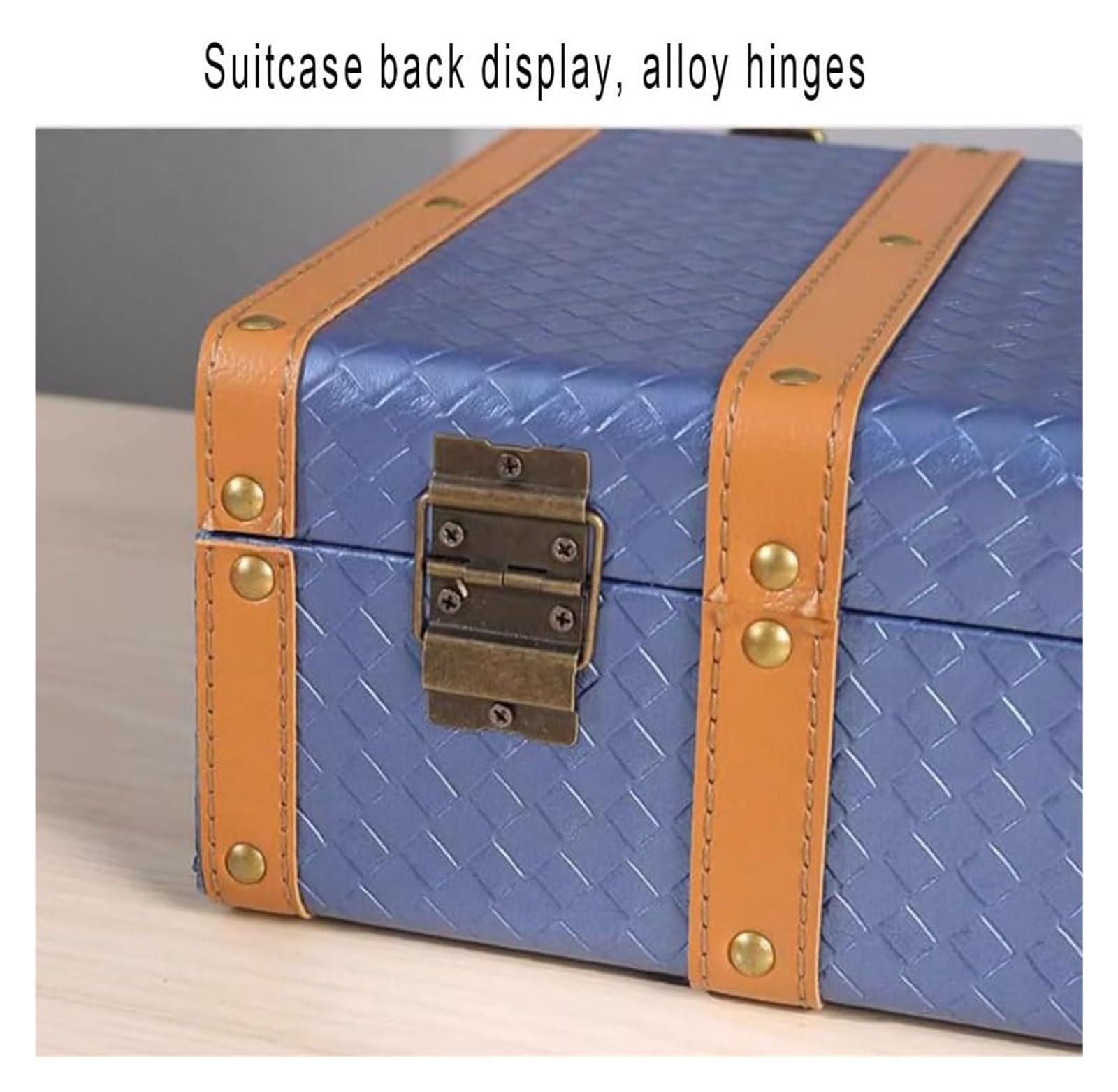 Walizka vintage, walizka vintage, skrzynia skarbów, organizer na ubrania w stylu vintage, podróżne pudełko do przechowywania do dekoracji okien, rekwizyty fotograficzne (brązowa, 2 szt.)