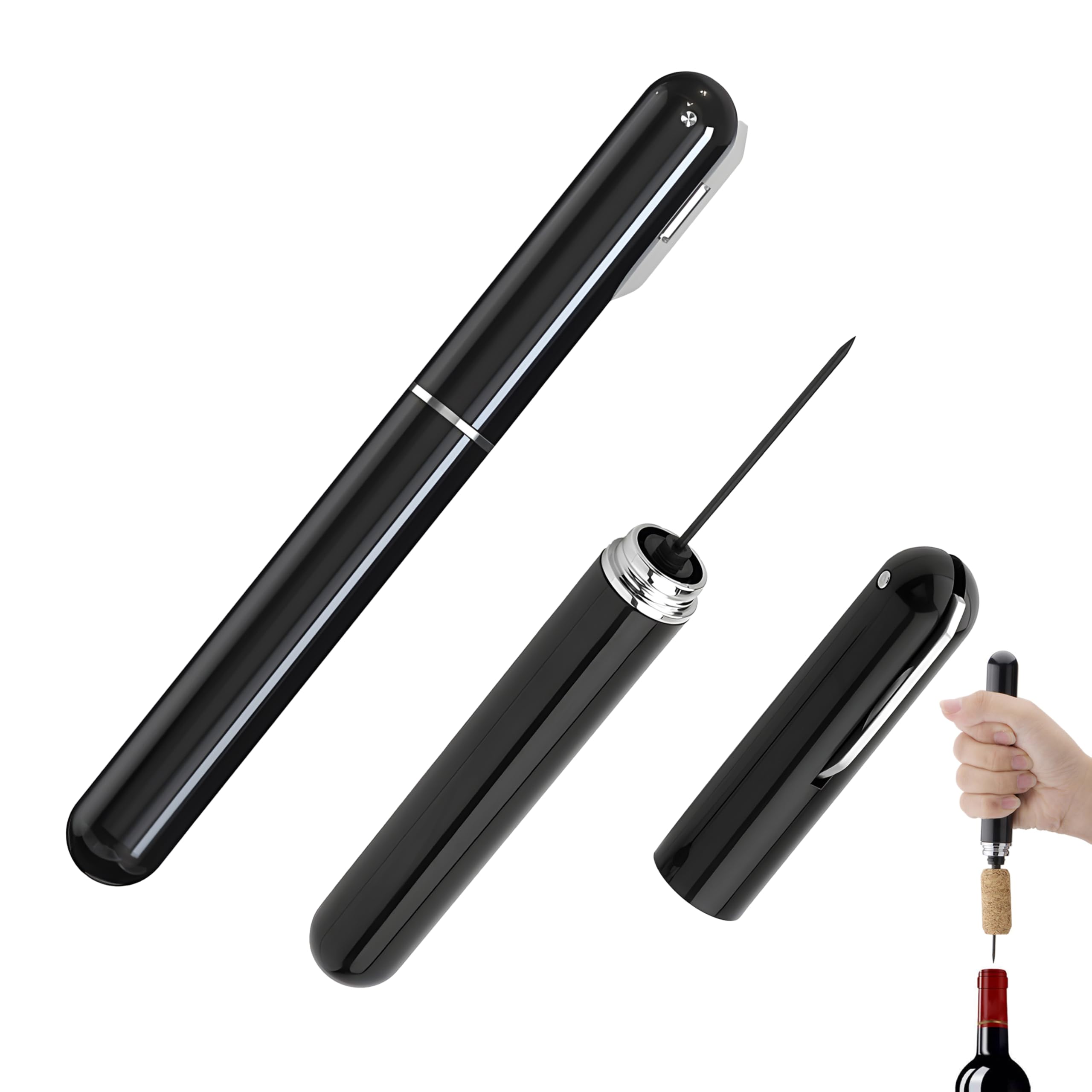 Cavatappi Vino Apribottiglie, stappa bottiglie cavatappi professionale Portatile Apribottiglie per vino apri bottiglia Cavatappi Vino a Pompa di Pressione Regalo per Gli Amanti Del Vino