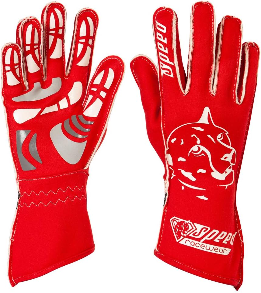 Speed Racewear - Motorsport gloves - Karthhandschuhe Melbourne - red/white