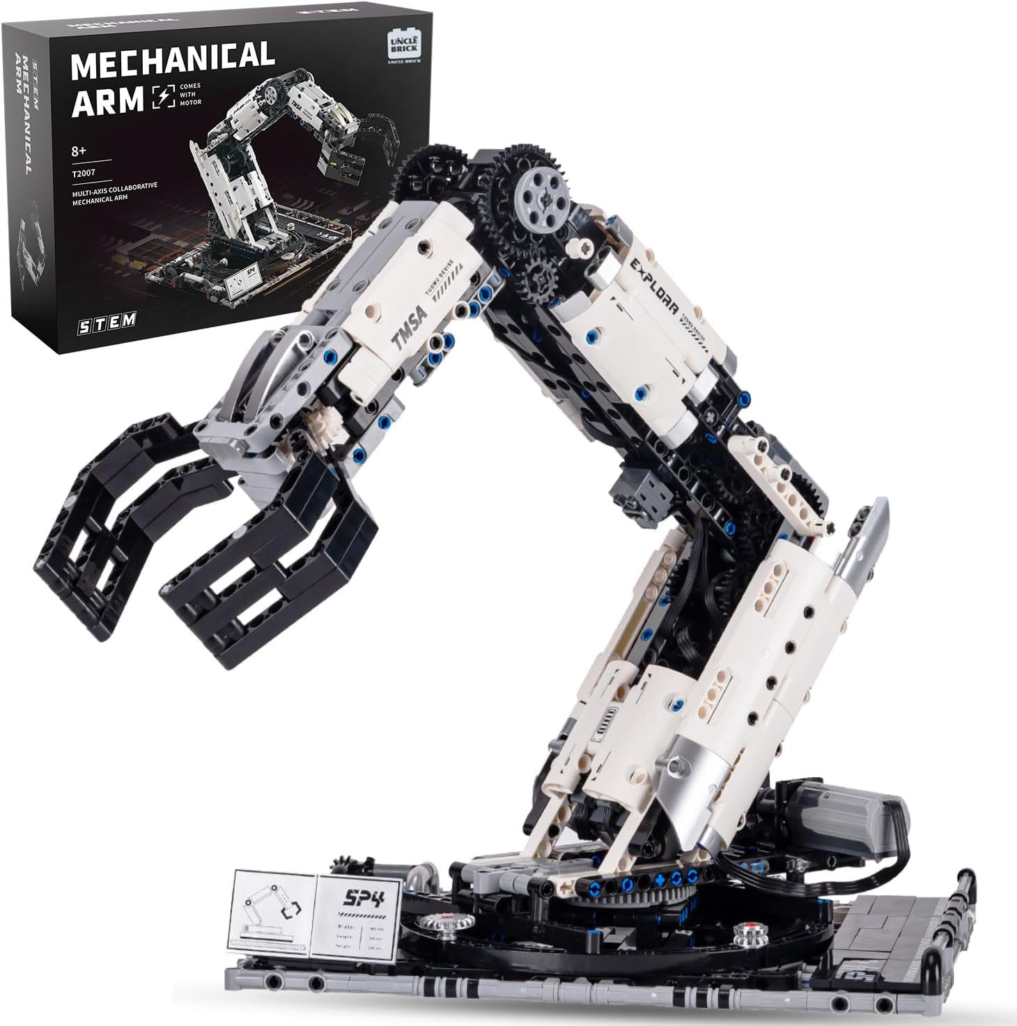mechanical technical arm building blocks set,toy set with remote control and 8-way control,stem educational toys,set for boys and girls 8-14,technic robotic arm set for adult(784pcs)