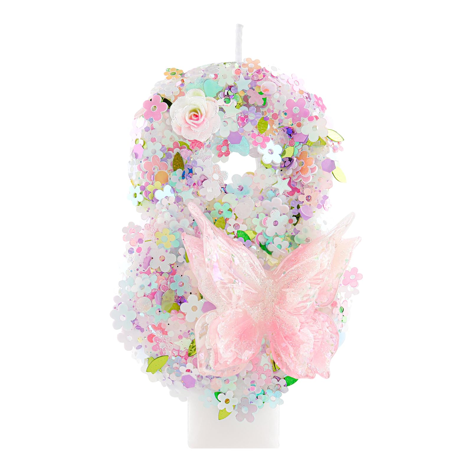 Kpop Birthday Candles - Purple Crown Number 4 -11