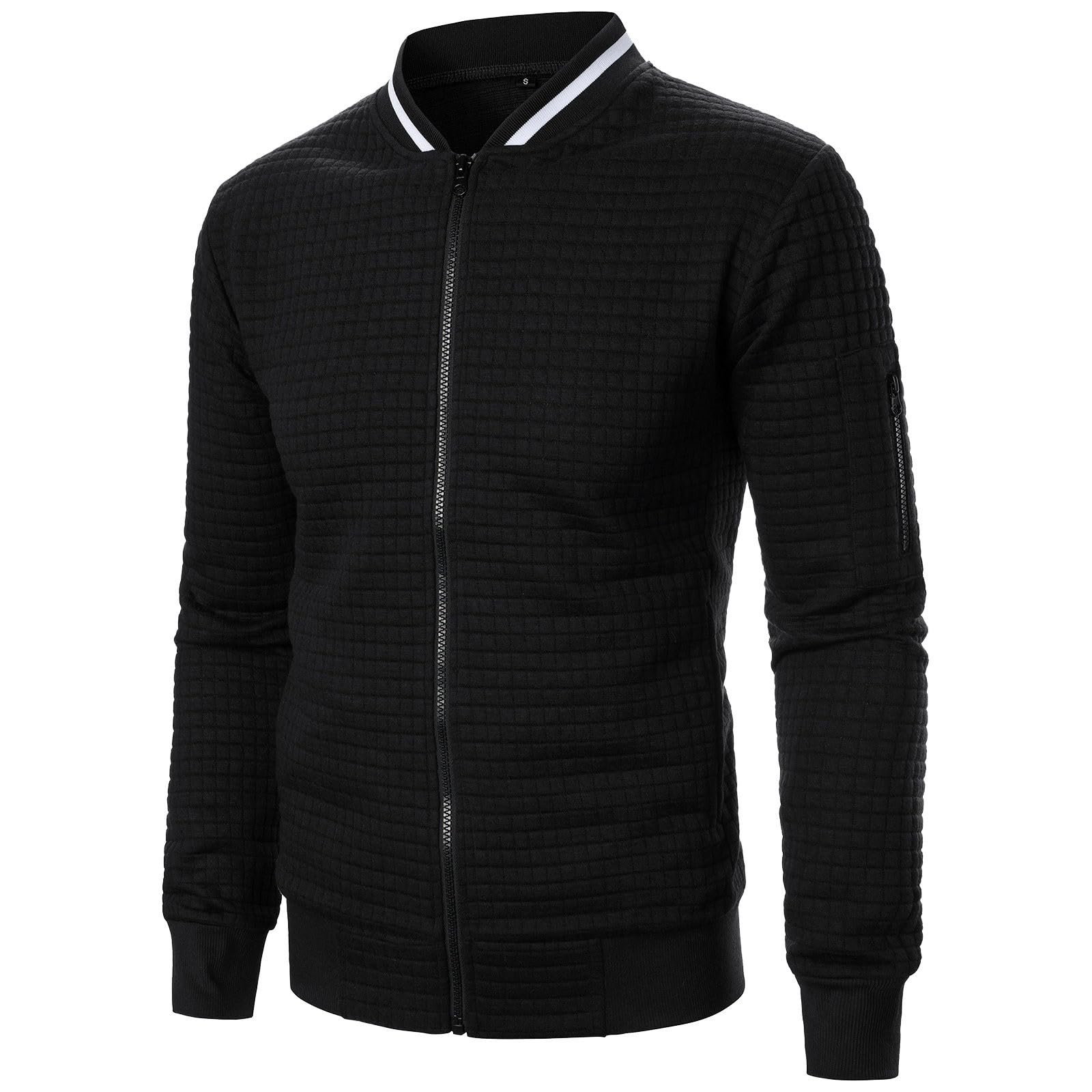 Strickjacke Herren Fleecejacke Sweatjacke Mit Reißverschluss Trachtenjacke Gestrickt Cardigan Herren Wintermantel Herren Casual Zipper Sweatshirts Cardigan Langarm Bomberjacke