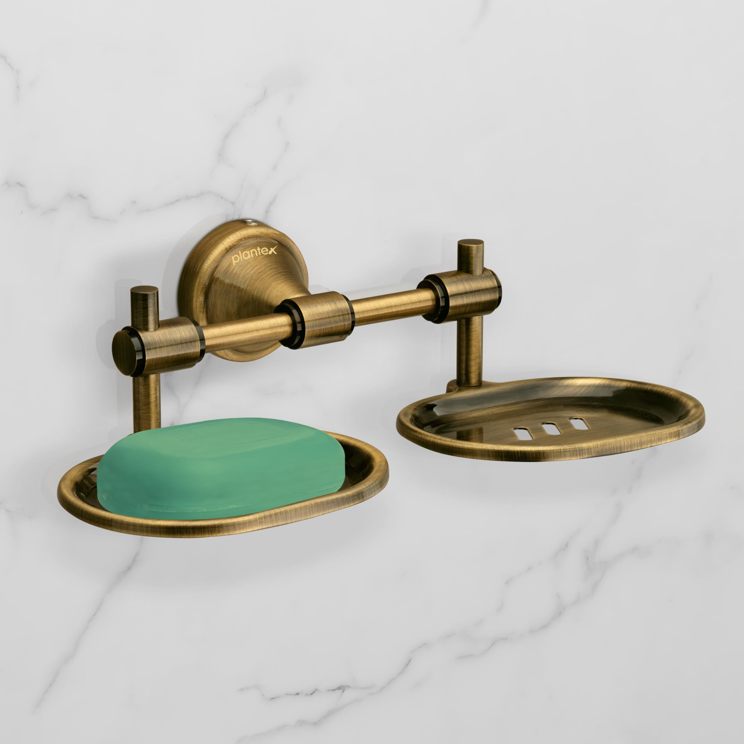 Plantex 304 Grade Stainless Steel Double soap Holder Stand for Bathroom and wash Basin/Bathroom Accessories - Niko (Antique) (B0B9GK319Z) Amazon Price History, Amazon Price Tracker
