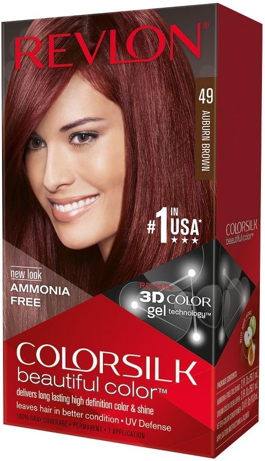 Revlon Colorsilk Haircolor, Auburn Brown, 10 Ounces (Pack of 4) by Revlon Inc