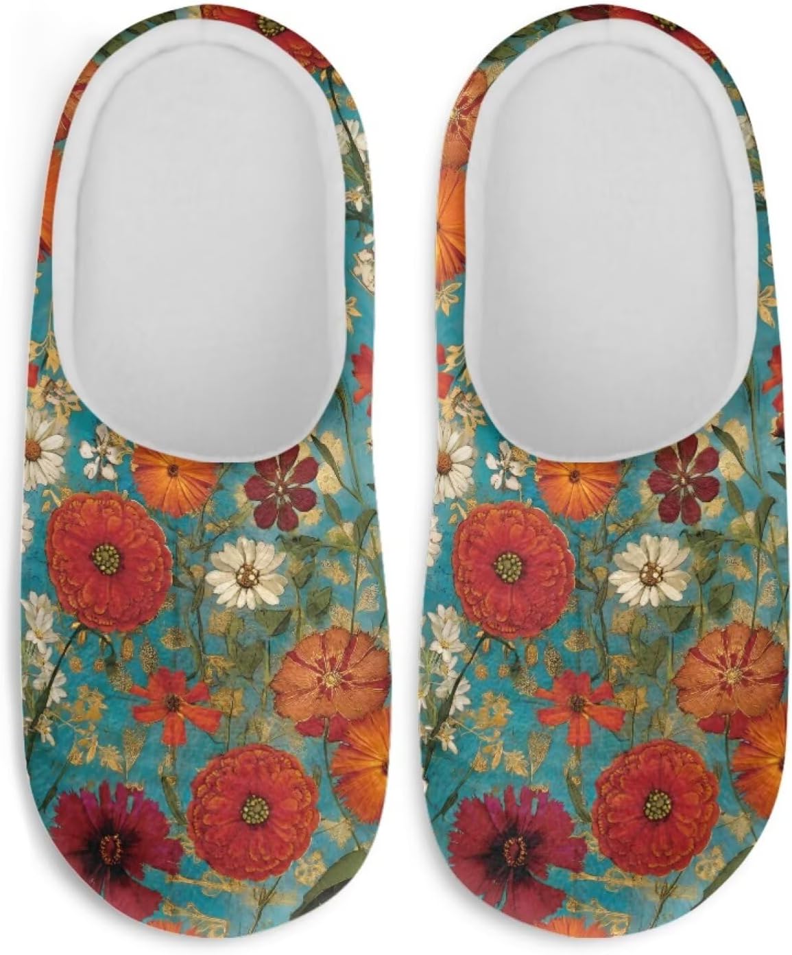 House Slippers for Women Fuzzy Spa Slippers Closed Toe Shoes Bulk Slipper Lightweight Comfy Bedroom Indoor Shoes
