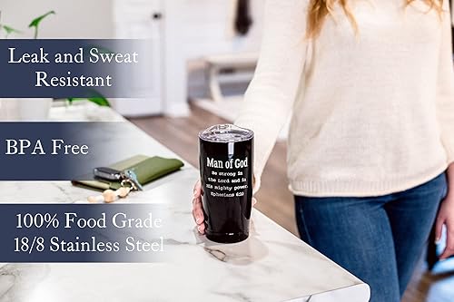 Miniatura 7 de Dicksons SSTUMB-125 - Vaso de viaje de acero inoxidable con tapa, color negro, 20 onzas, renueva su fuerza