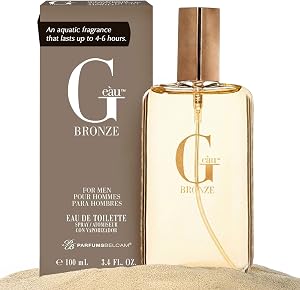 PB ParfumsBelcam G eàu Bronze Eau de Toilette Spray Perfume for Men – 3.4 Fl Oz Affordable Long Lasting Cologne, Aquatic Woody Fragrance with Citrus, Lavender, Rosemary & Patchouli for All Day Use