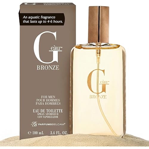 PB ParfumsBelcam G eàu Bronze Eau de Toilette Spray Perfume for Men – 3.4 Fl Oz Affordable Long Lasting Cologne, Aquatic Woody Fragrance with Citrus, Lavender, Rosemary & Patchouli for All Day Use
