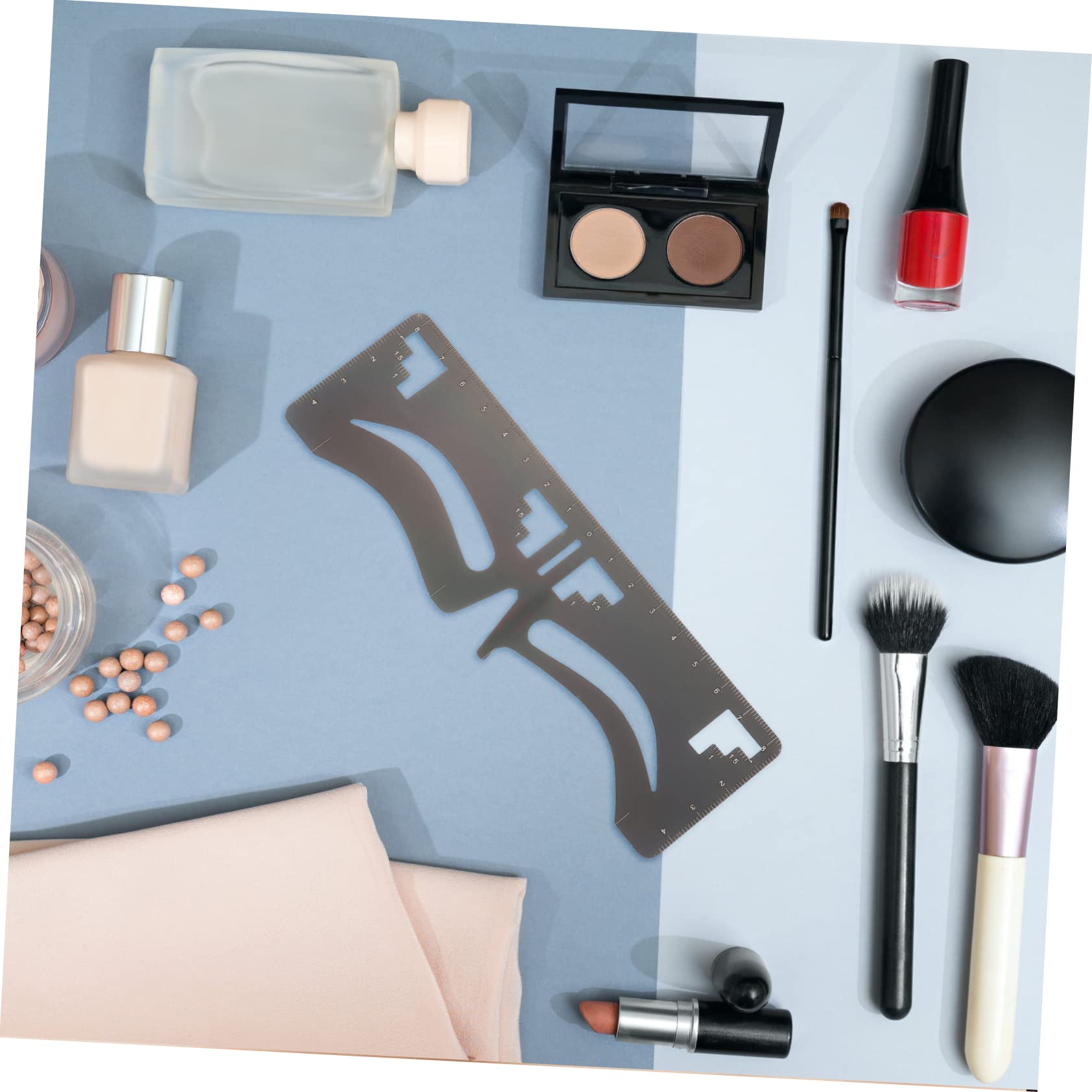 PLAFOPE 6pezzi Kit Stencil Per Sopracciglia Acciaio Inossidabile Guida Per e Misurare Sopracciglia Strumento Makeup Per Donne e Ragazze Design e