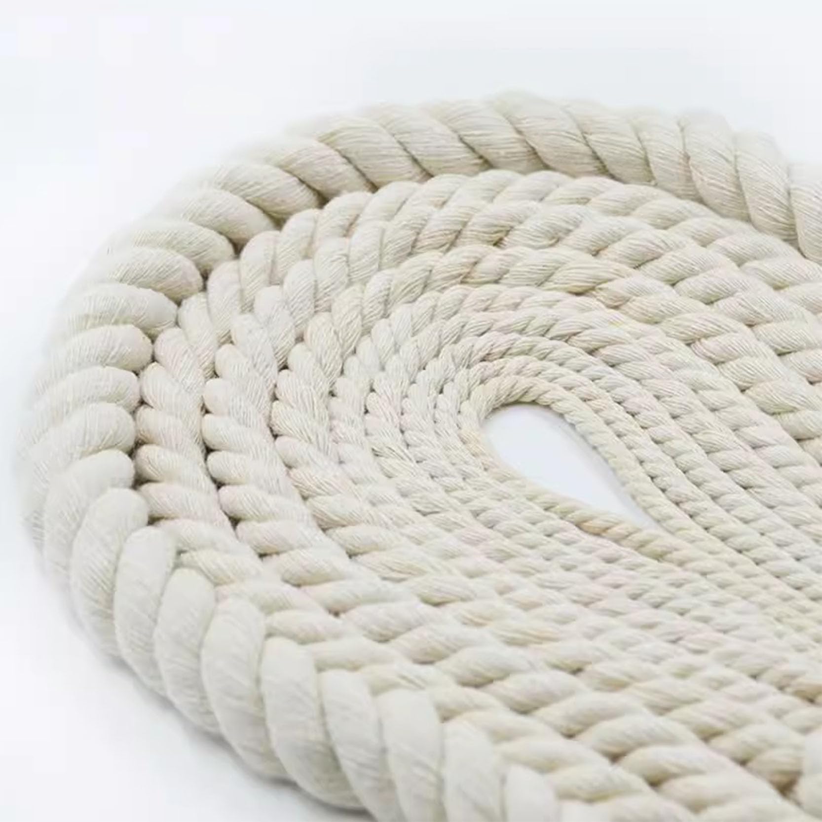 Cuerda de macramé de 8 mm, cuerda de algodón natural colorida, cuerda de macramé de 3 hebras trenzadas, suaves y gruesas, cuerda de 15 m/30 m, cuerda de cubierta para decoraciones de