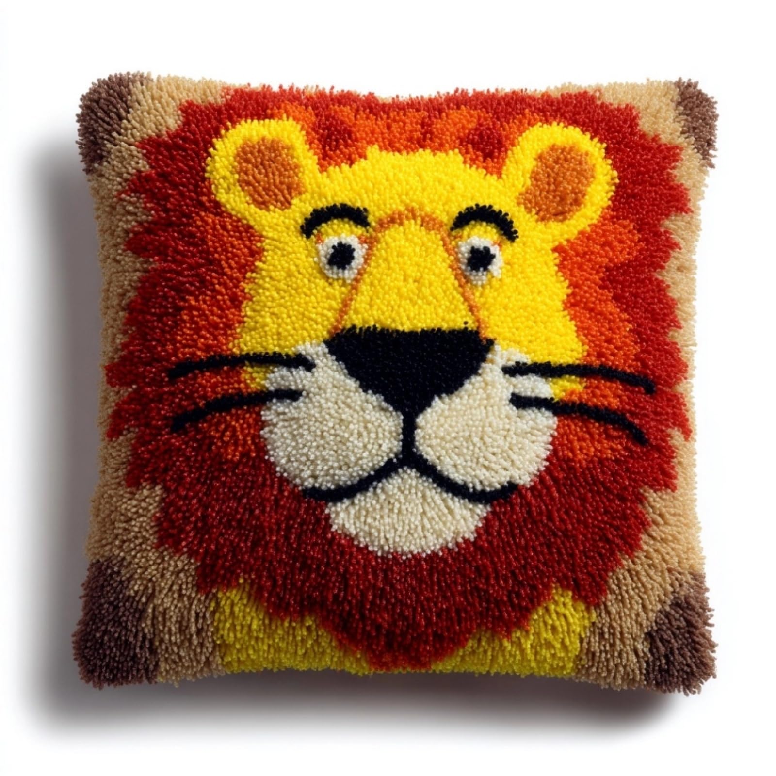 AxiangziK Latch Hook Pillow Kits with Yarn,Lion