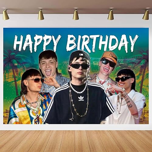 Miniatura 3 de Cartel de fiesta, telón de fondo de 7 x 5 pulgadas, fondo de cantante de rapero, fondo de cumpleaños